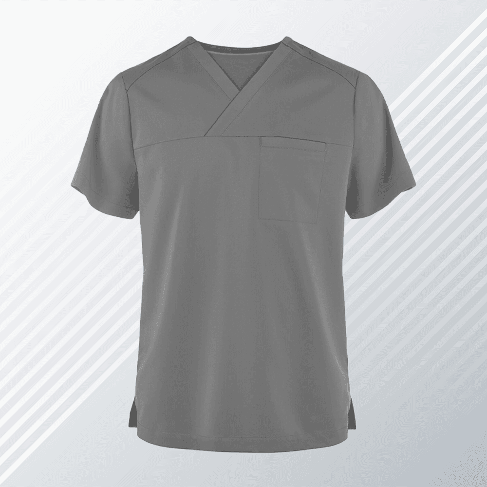 Bluzka Operacyjna MINDIN - Szara – bluzki medyczne męskie