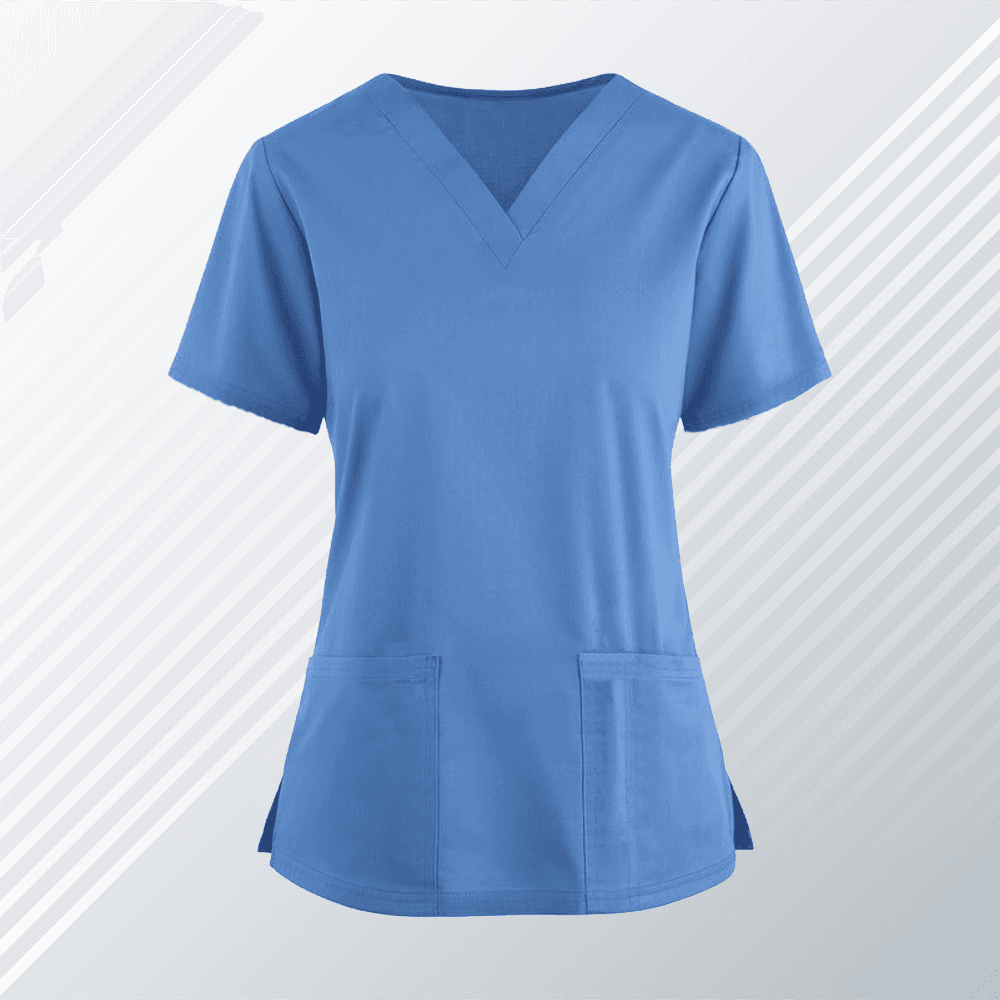 Bluzka Operacyjna MINDIN - Bayer - Jasno Niebieska – bluzki medyczne damskie