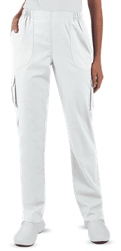 Spodnie Medyczne Nebus Cztery Kieszenie Białe – spodnie medyczne damskie