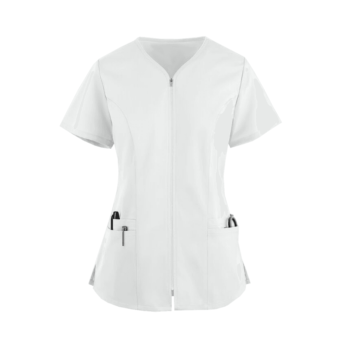 Zakiet Medyczny Biun Biały – bluzki medyczne damskie