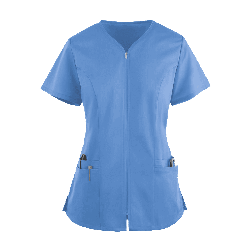 Zakiet Medyczny Biun Jasno Niebieski – bluzki medyczne damskie